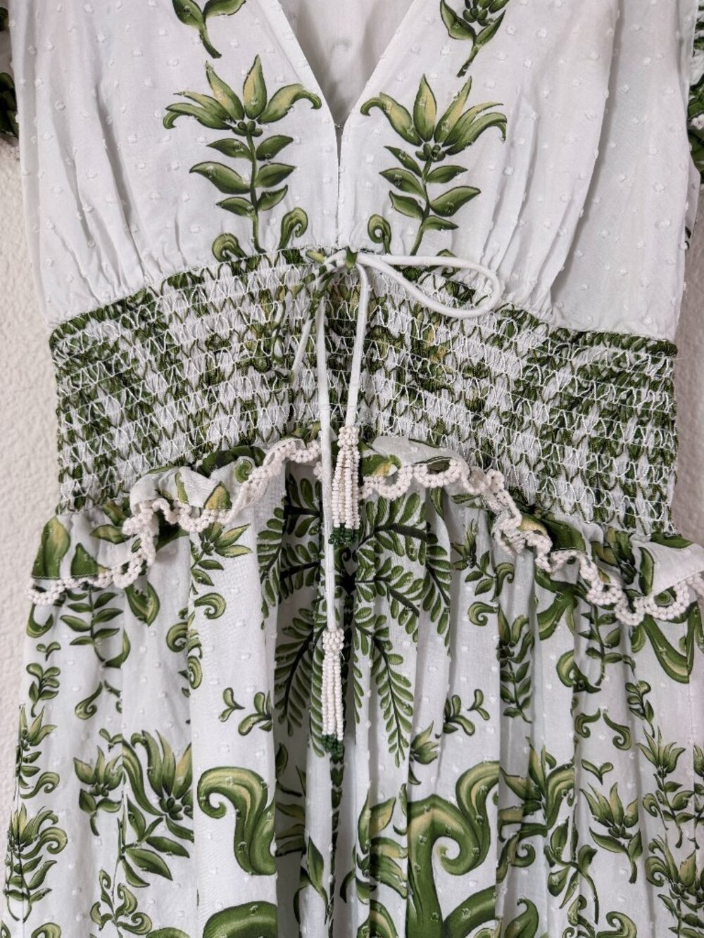 Farm Rio Milani Flutter Sleeve Floral Print Maxi Dress Size Large - Picture 9 of 10